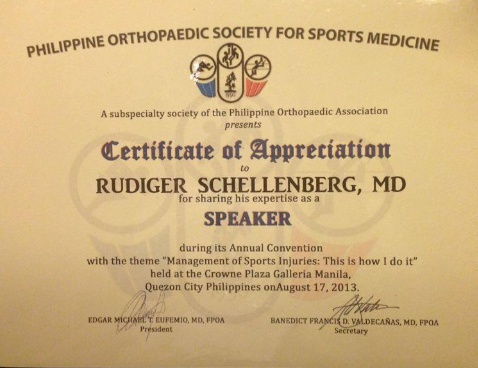 Zertifikat Dr. Rüdiger Schellenberg